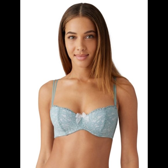 b. tempt'd by Wacoal Lace Teal Blue Bra/ 32DD. - Picture 1 of 9